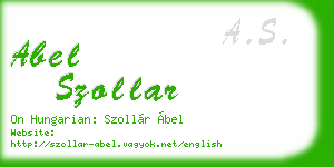 abel szollar business card