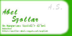 abel szollar business card